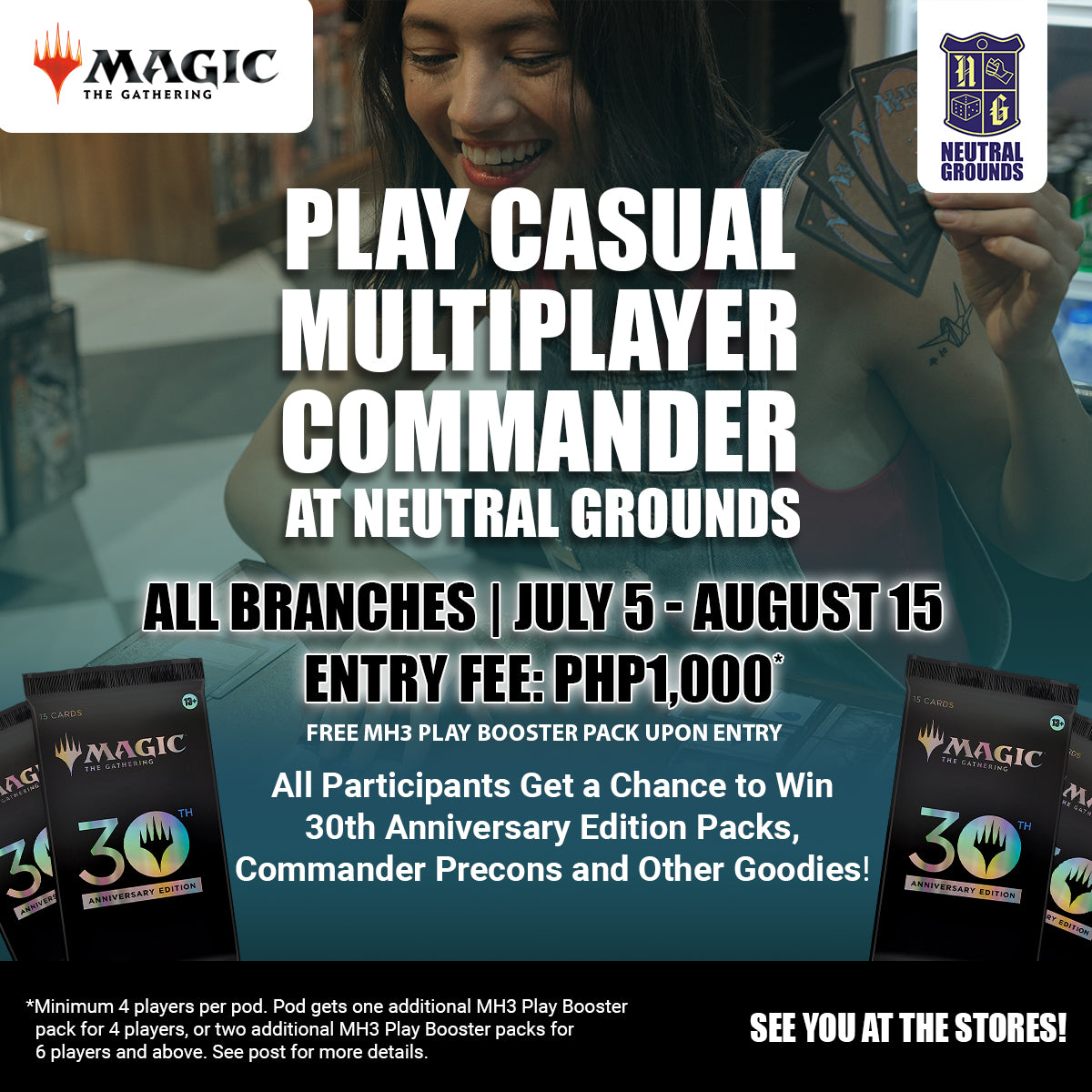 Play Casual Multiplayer Commander at Neutral Grounds