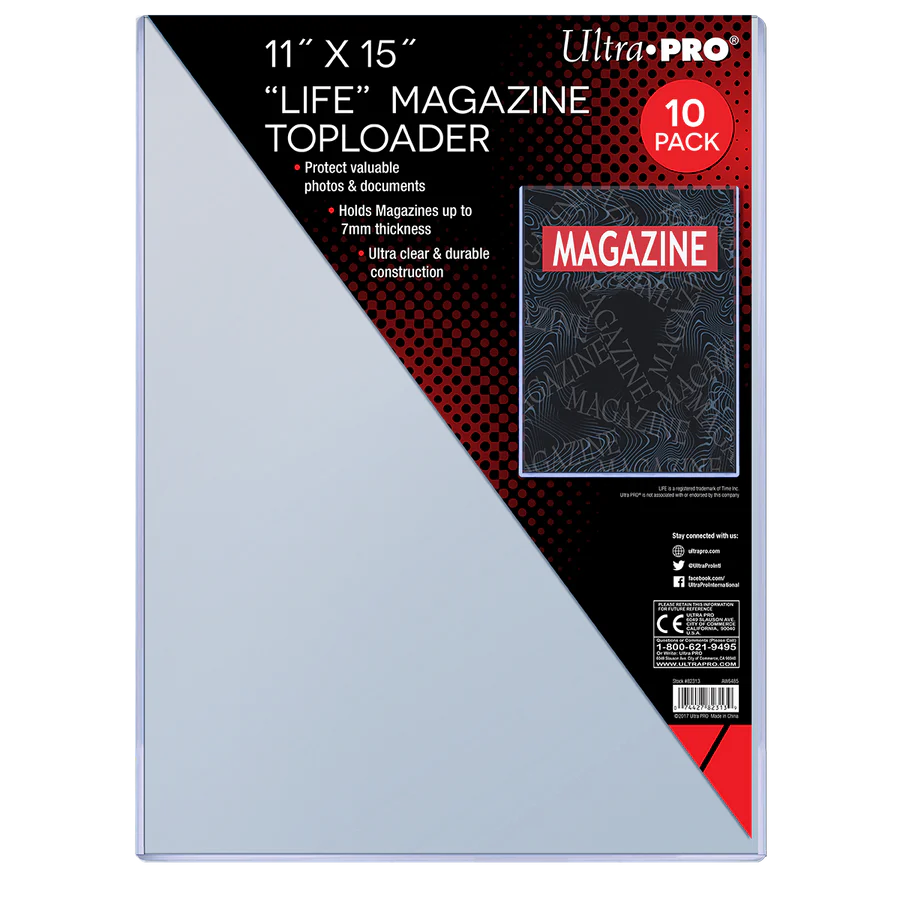 Ultra Pro - 11" x 15" Life Magazine TOPLOADER® Sleeves (10ct)