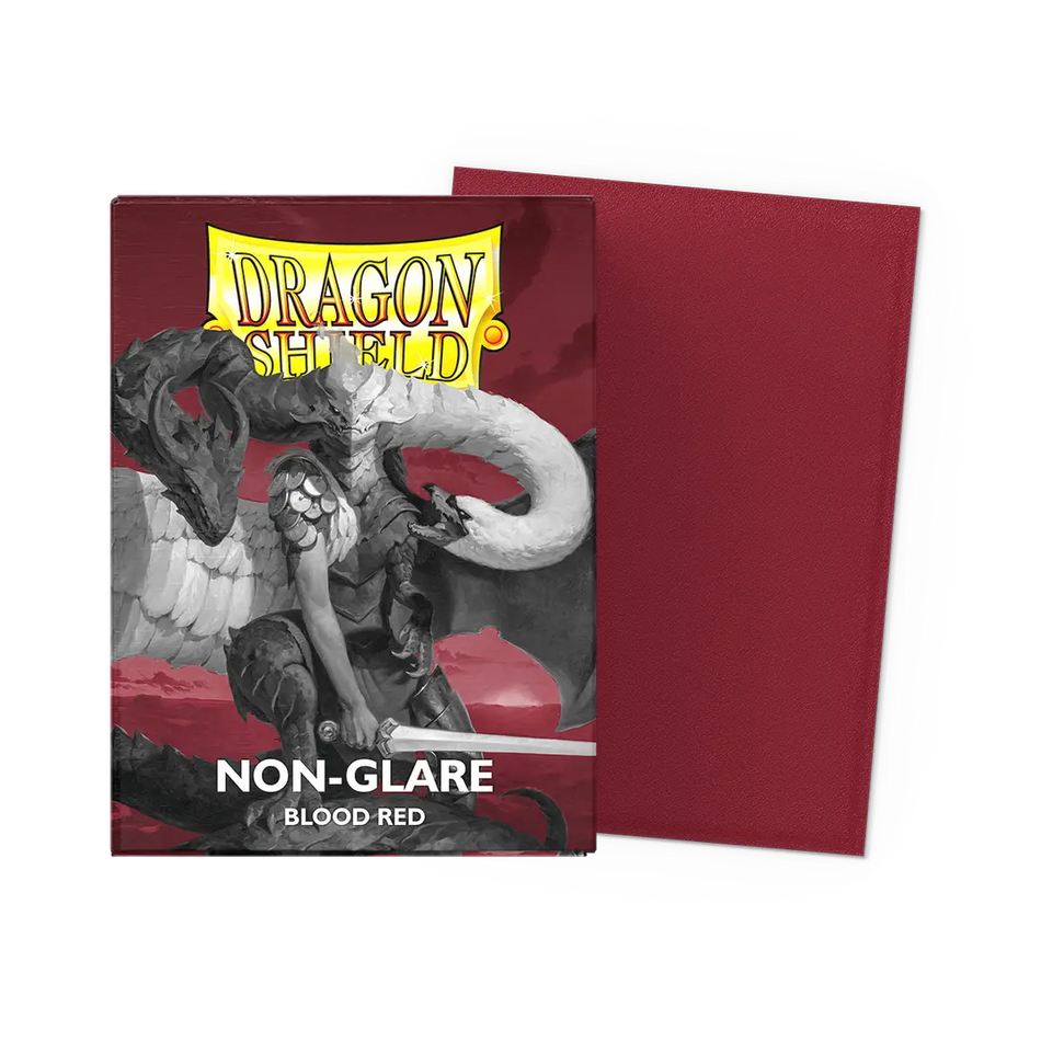 Dragon Shield - Blood Red - Non-Glare - Matte Sleeves - Standard Size