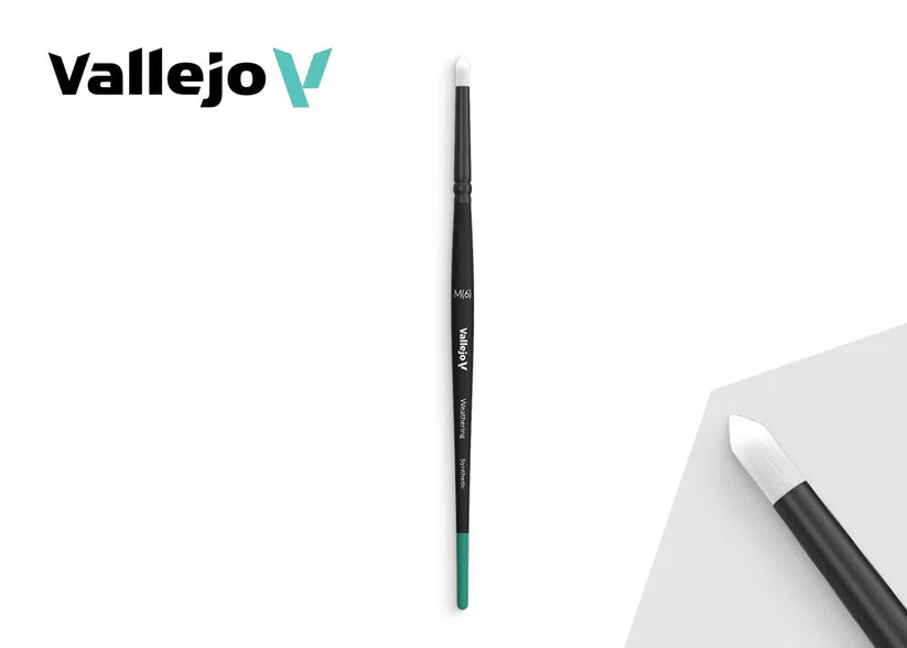 Vallejo - Weathering Brushes Round Synthetic Brush (Medium)