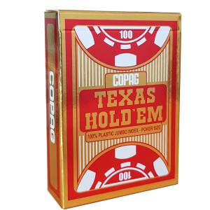 Copag "TEXAS HOLD'EM GOLD RED" Jumbo indexes