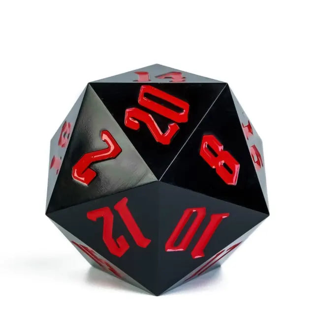 Coat of Arms - Acrylic 55mm D20 Dice - Solid Black