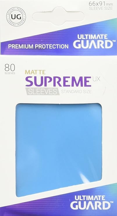 Ultimate Guard Supreme UX Matte Sleeves - Light Blue Standard Size 80ct