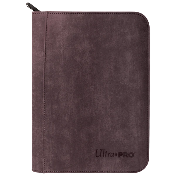 Ultra Pro Suede Collection: Premium 4-Pocket Zippered Pro-Binder - Amethyst Purple