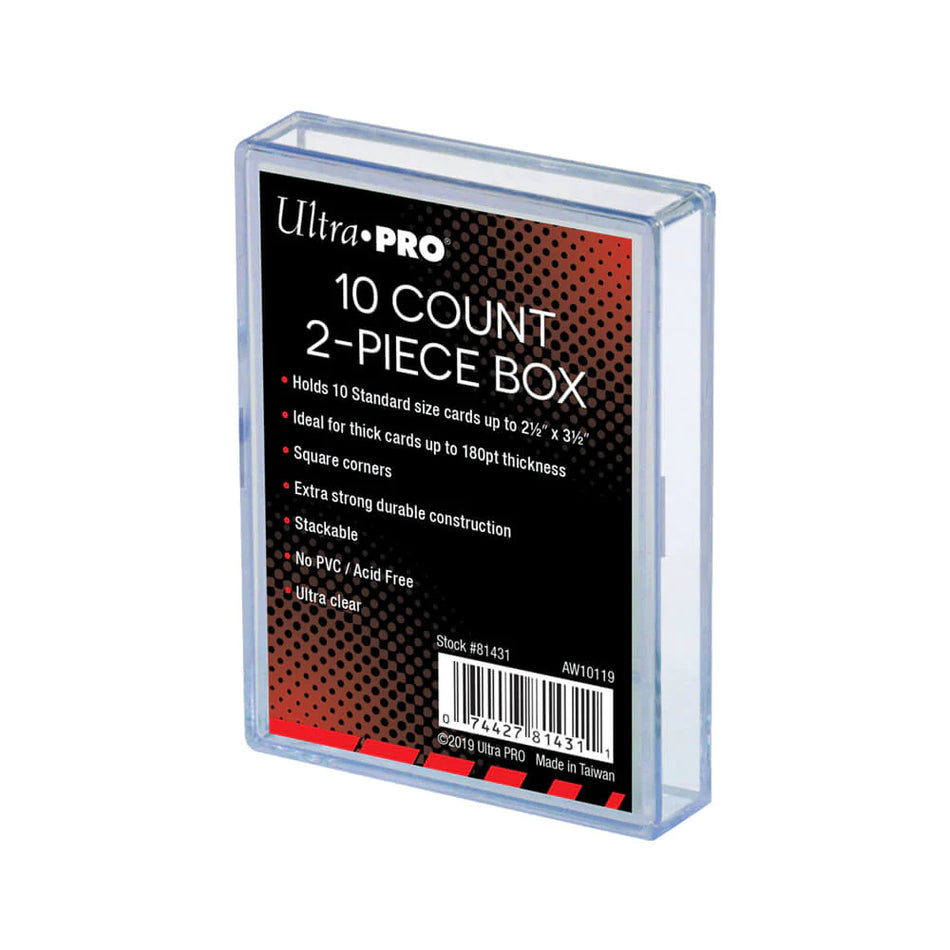 Ultra Pro 2-Piece 10 Count Clear Card Storage Box