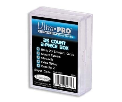 Ultra Pro 2-Piece 25 Count Clear Card Storage Box, 2 Pack