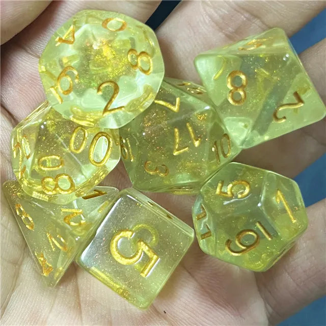 Coat of Arms - Aurora Transparent Glitter Dice - Light Green