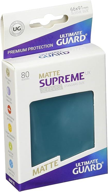 Ultimate Guard Supreme UX Matte Sleeves - Petrol Standard Size 80ct