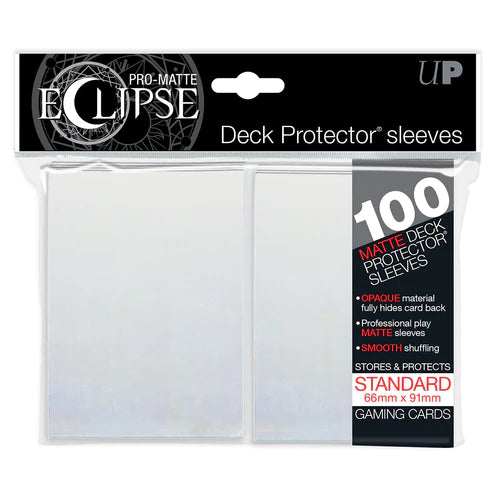 Ultra Pro Eclipse Matte Arctic White Standard Deck Protector sleeve 100ct