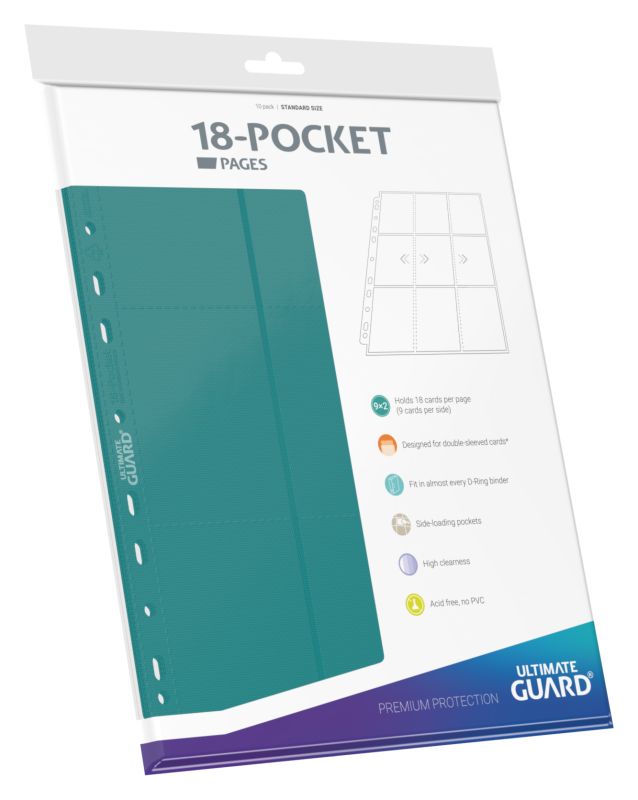 Ultimate Guard Side-Loading Pages - (10) Petrol - 18 Pocket