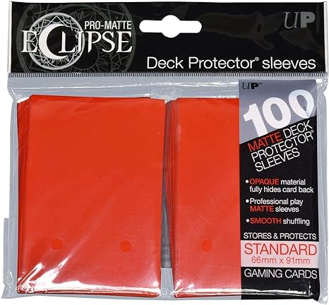 Ultra Pro Eclipse Matte Apple Red Standard Deck Protector sleeve 100ct