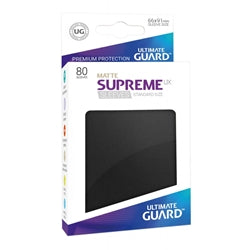 Ultimate Guard Supreme UX Matte Sleeves - Black Standard Size 80ct