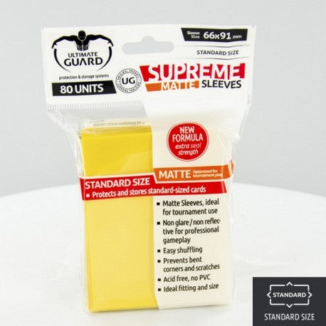 Ultimate Guard Supreme 80ct Matt Standard Size - Yellow
