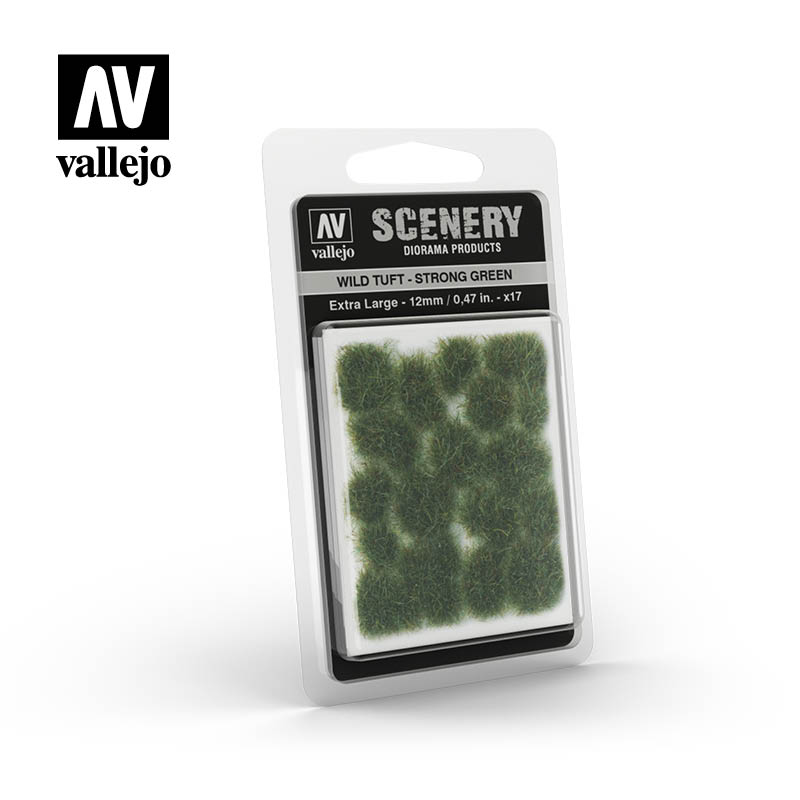 Vallejo - Wild Tuft SRONG GREEN extra large:12mm / 0,47 in