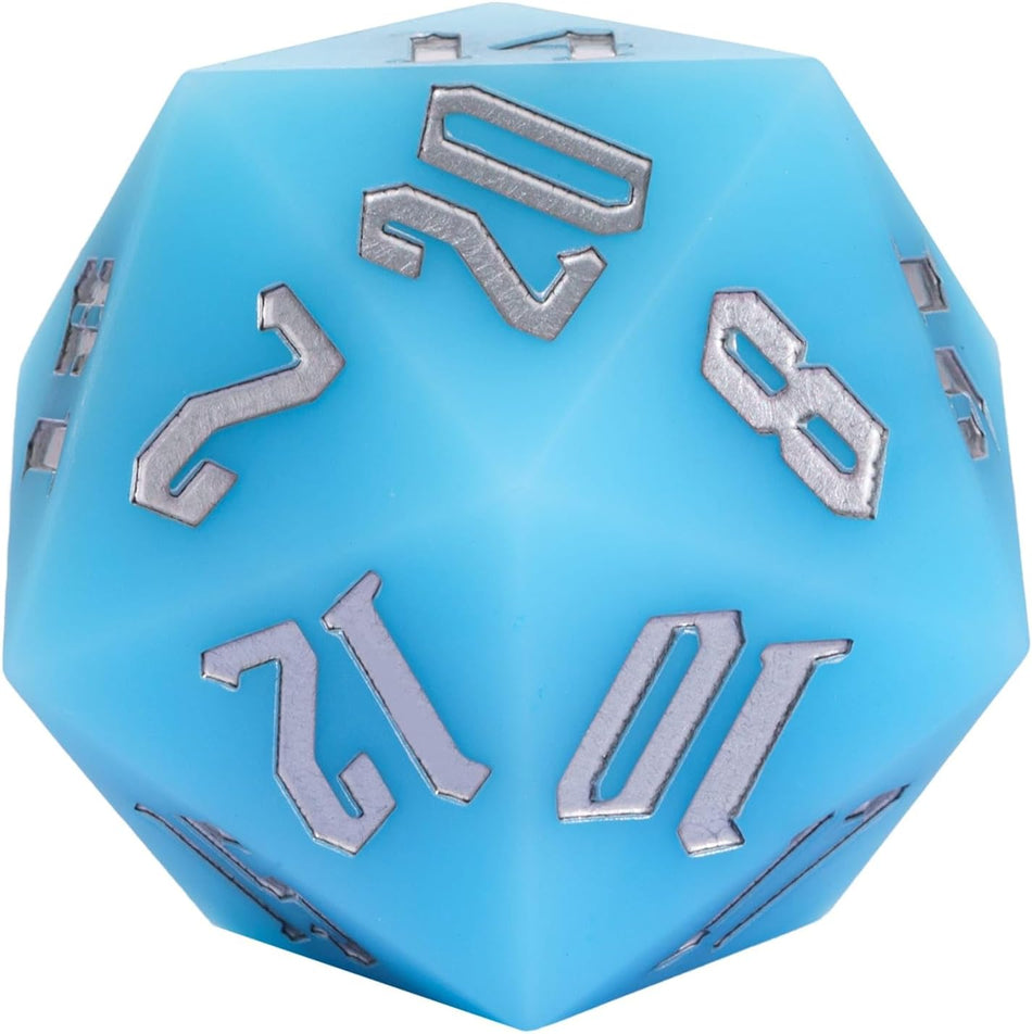 Coat of Arms - Acrylic 55mm D20 Dice - Blue Frost