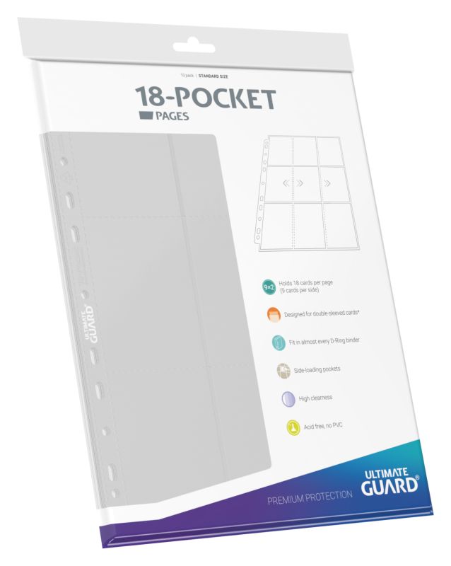 Ultimate Guard Side-Loading Pages - (10) White - 18 Pocket