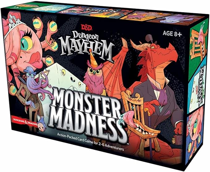Dungeons & Dragons: Dungeon Mayhem Monster Madness Card Game | 6 Decks | 2–6 Players, Multicolored