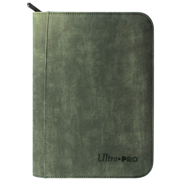Ultra Pro Suede Collection: Premium 4-Pocket Zippered Pro-Binder - Emerald Green