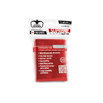 Ultimate Guard Supreme 80ct Metallic Standard Size - Red