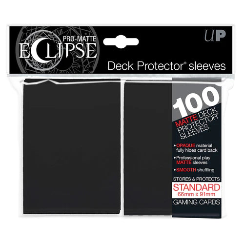 Ultra Pro Eclipse Matte Jet Black Standard Deck Protector sleeve 100ct