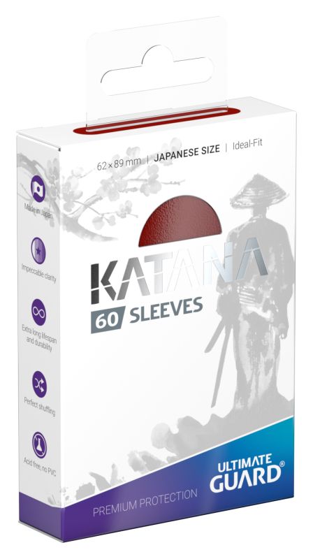 Ultimate Guard Katana Sleeves - Red Japanese Size