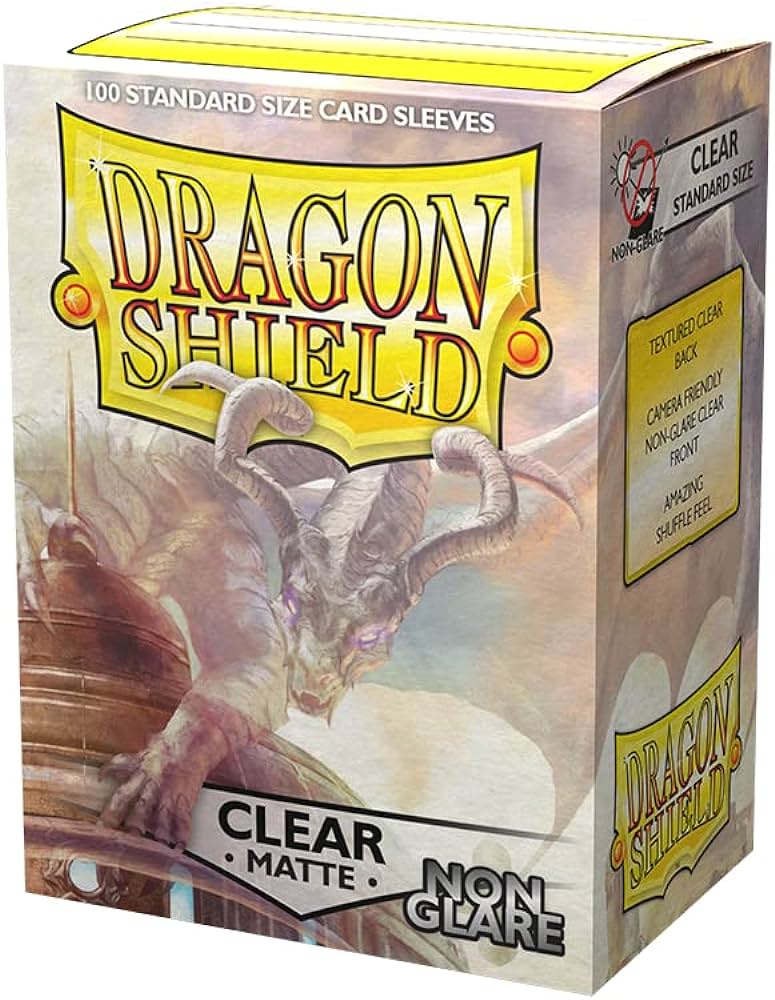 Dragon Shield Sleeves - Non-Glare Matte Clear - 100 sleeves