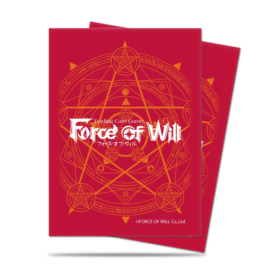 Ultra Pro Red Card Back Standard Deck Protectors for Force of Will 65ct