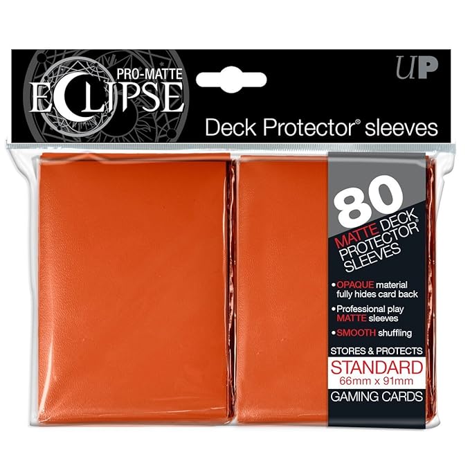 Ultra Pro Eclipse Matte Orange Standard Deck Protector Sleeve 80ct
