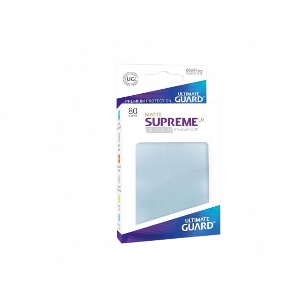 Ultimate Guard Supreme UX Matte Sleeves - Transparent Standard Size 80ct