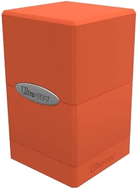 Ultra Pro Hi-Gloss Satin Tower Deck Box - Pumpkin Orange