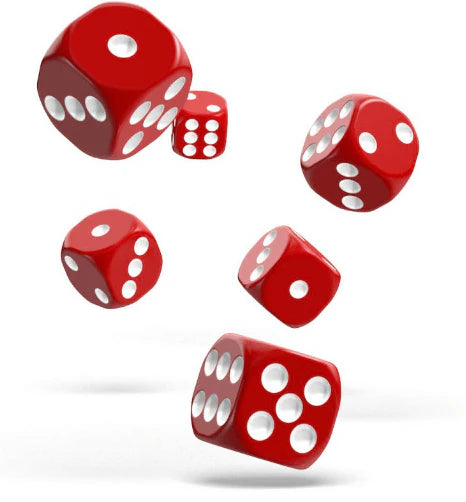 Oakie Doakie Dice D6-Solid 16mm(12) Red