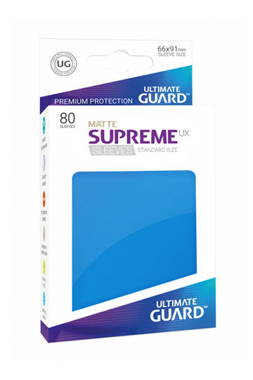 Ultimate Guard Supreme UX Matte Sleeves - Royal Blue Standard Size 80ct