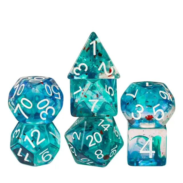 Coat of Arms - Swirl Foil Series Dice - Blue-Green-Red
