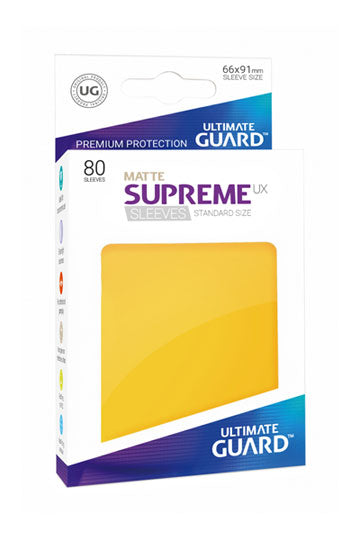 Ultimate Guard Supreme UX Matte Sleeves - Yellow Standard Size 80ct