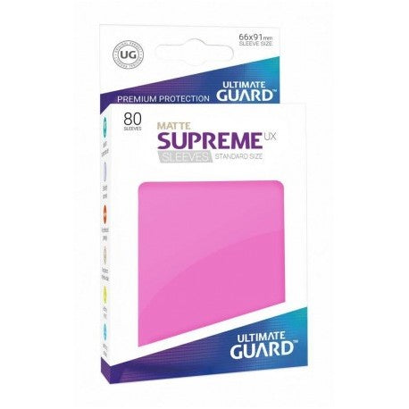 Ultimate Guard Supreme UX Matte Sleeves - Pink Standard Size 80ct