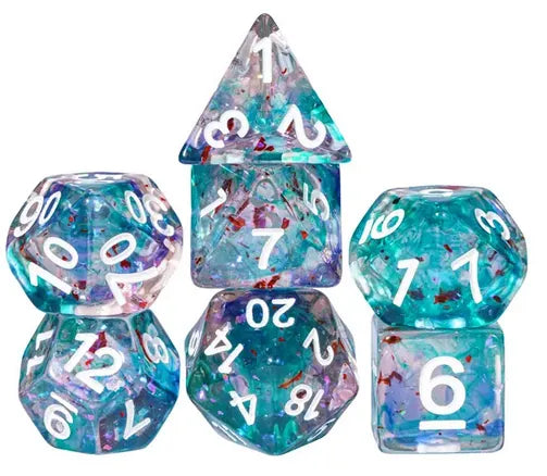 Coat of Arms - Swirl Foil Series Dice - Blue Green&Red