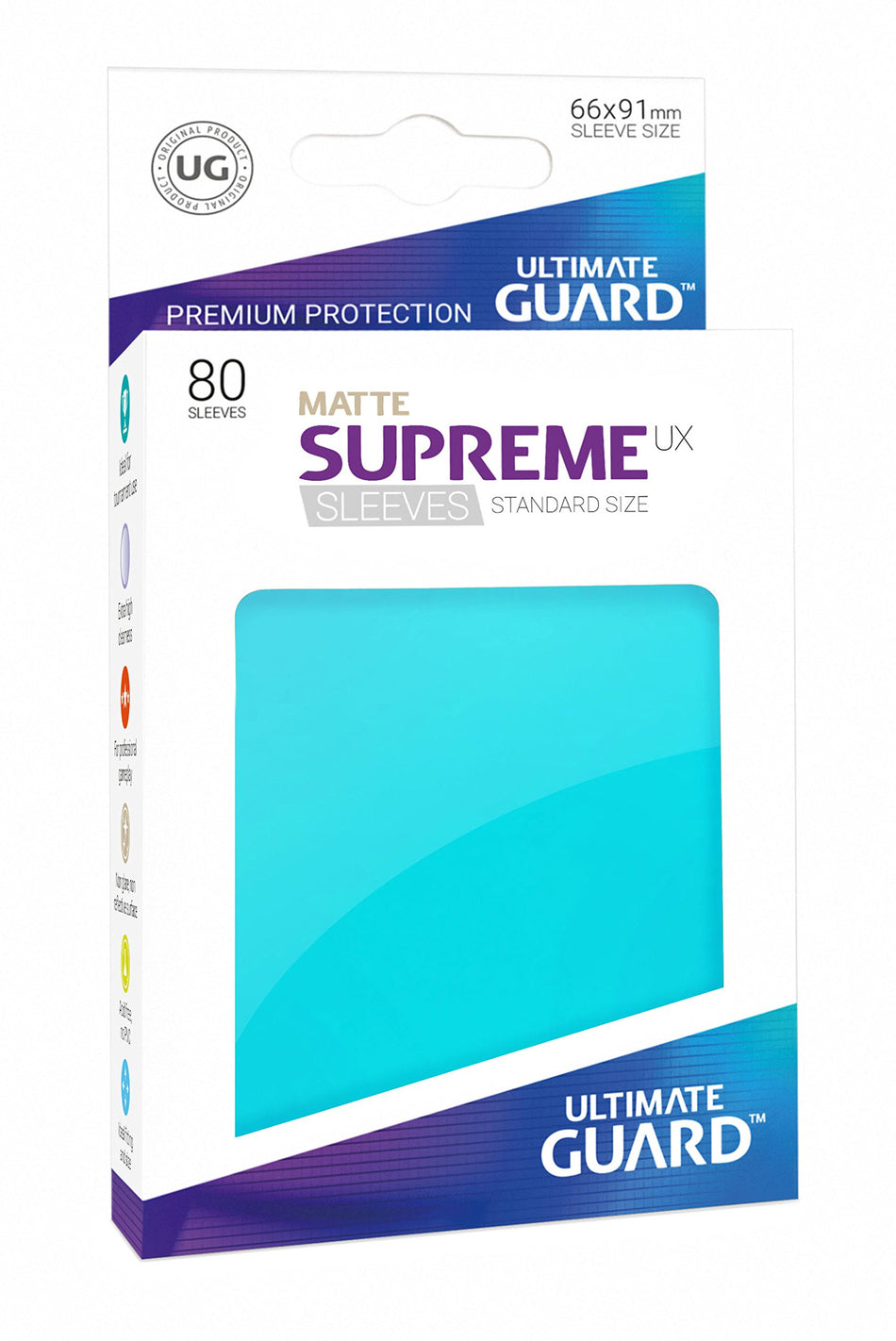 Ultimate Guard Supreme UX Matte Sleeves - Aquamarine Standard Size 80ct