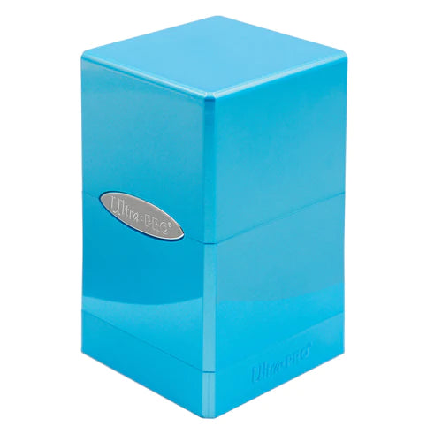 Ultra Pro Hi-Gloss Satin Tower Deck Box - Topaz Blue