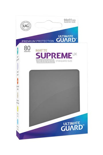 Ultimate Guard Supreme UX Matte Sleeves - Grey Standard Size 80ct