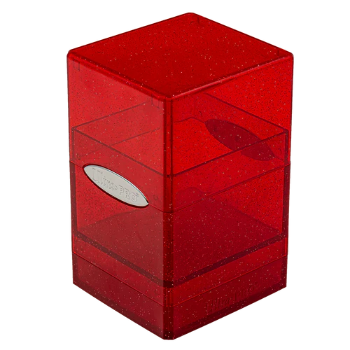 Ultra Pro Glitter Satin Tower Deck Box - Red