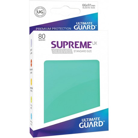 Ultimate Guard Supreme UX Matte Sleeves - Turquoise Standard Size 80ct