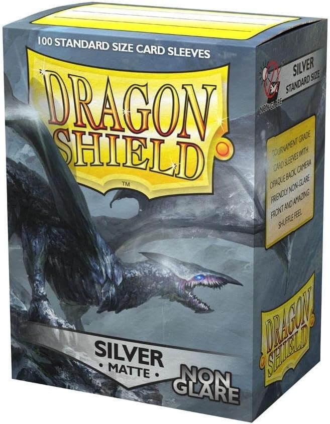 Dragon Shield Sleeves - Non-Glare Matte Silver - 100 sleeves