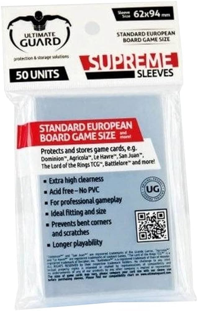 Ultimate Guard Supreme Standard European Board Game Sleeves