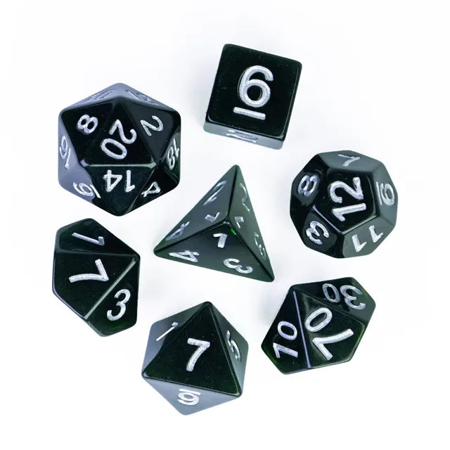Coat of Arms - Monochrome Imitation Jade Dice for DND RPG MTG 2