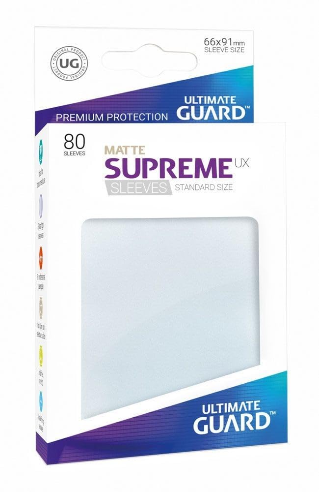 Ultimate Guard Supreme UX Matte Sleeves - Frosted Standard Size 80ct