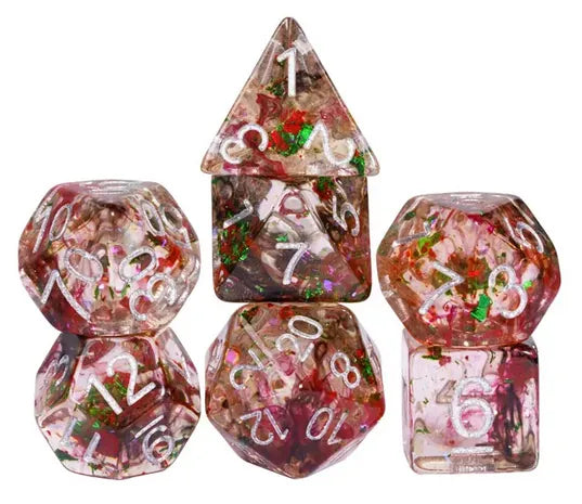 Coat of Arms - Swirl Foil Series Dice - Black Red&Green