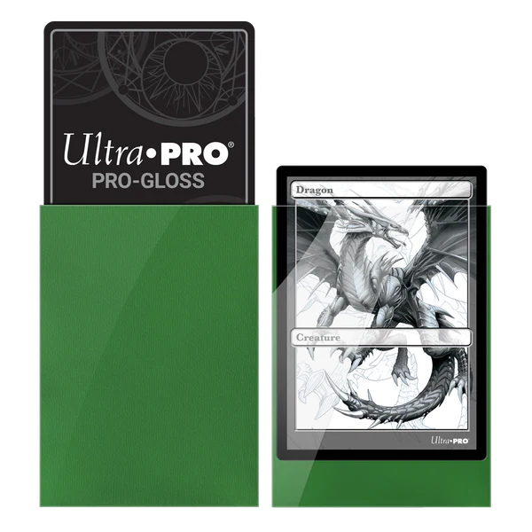 Ultra Pro Pro-Gloss Green Standard Deck Protectors 100ct
