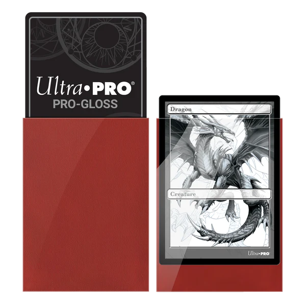Ultra Pro Pro-Gloss Red Standard Deck Protectors 100ct