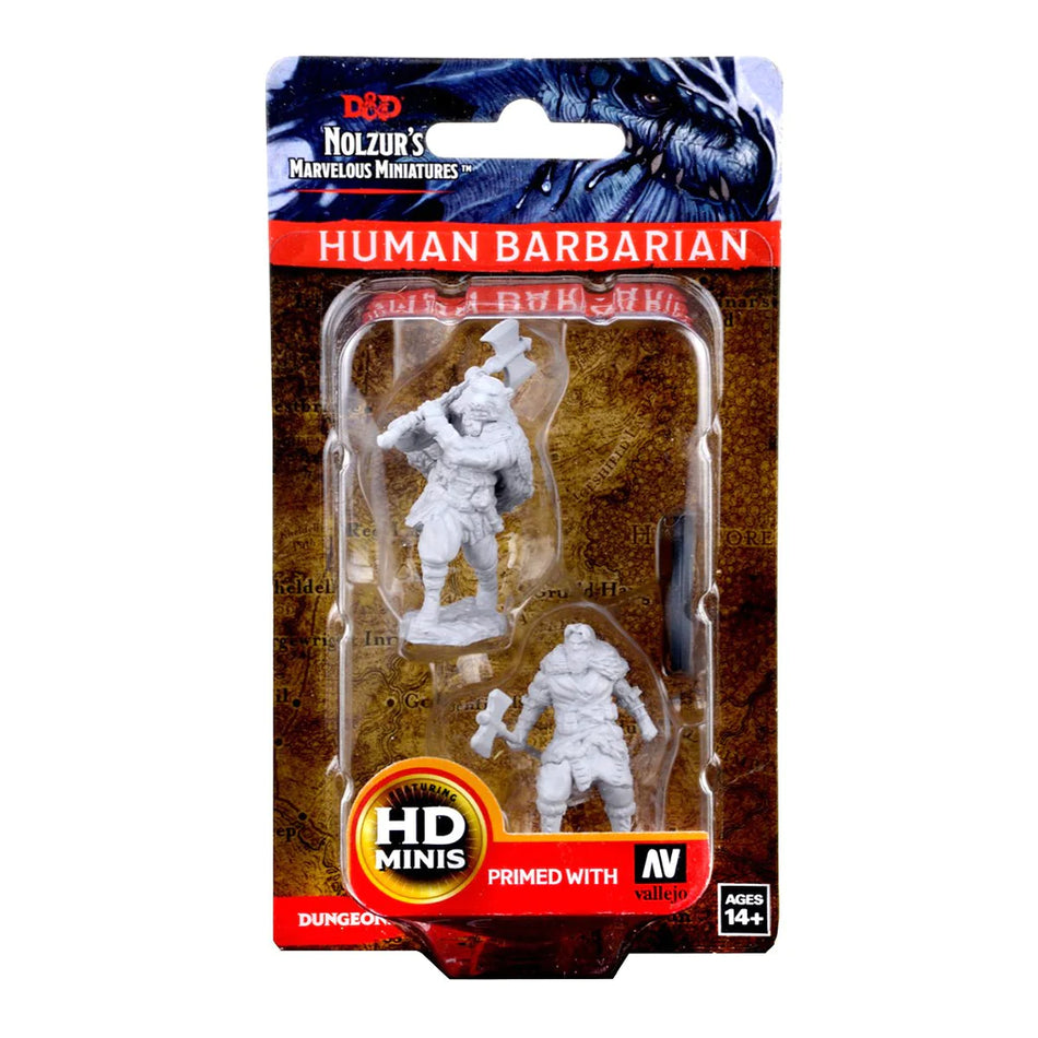 D&D Nolzur's Marvelous Miniatures: Human Male Barbarian (Unpaint)