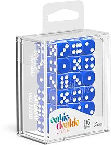 Oakie Doakie Dice D6-Solid 12mm (36) Blue